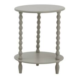 Lemon Pavilion Furniture and Decor The Camden Collection Round Side Table, Wood, L45 x W45 x H60 cm, Grey - thumbnail 1
