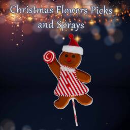 VFM e-Store Christmas Ginger Bread Woman Pick 68cm x 22cm Red X 1 - Size: 68 cm x 22 cm - thumbnail 3