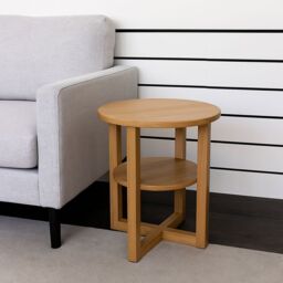 Modcraft Small Oak Side Table for Lamp or Coffee Decorative Sofa Side Table in Natural - thumbnail 5