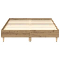 Berkfield Home Bed Frame No Mattress Artisan Oak 120x190 cm Small Double Engineered Wood in Brown - thumbnail 5