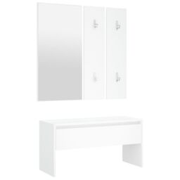 Berkfield Home Hallway Furniture Set White Engineered Wood - thumbnail 6