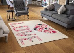 Benjamin Tate Design Love Hearts Rug in Natural - Size: Large - thumbnail 2