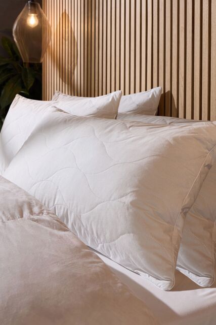 Snuggledown Luxury Cotton Quilted Pillow, Firm Support, 4 Pack in White - image 1