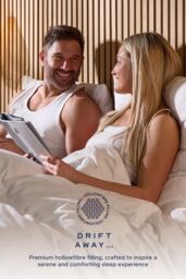 Snuggledown Luxury Cotton Quilted Pillow, Firm Support, 4 Pack in White - thumbnail 5