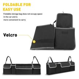Nordara Black Car Boot Organiser Collapsible Storage Bag - thumbnail 4