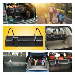 Nordara Black Car Boot Organiser Collapsible Storage Bag - thumbnail 1