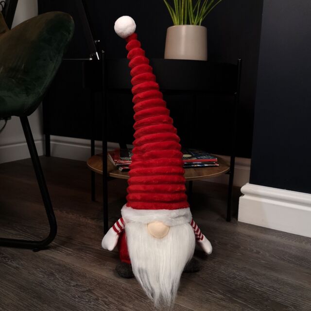 Samuel Alexander 51cm Large Sitting Plush Christmas Gonk with Grooved Hat in Red - image 1