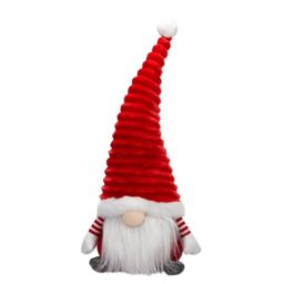 Samuel Alexander 51cm Large Sitting Plush Christmas Gonk with Grooved Hat in Red - thumbnail 6