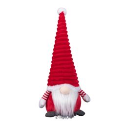 Samuel Alexander 51cm Large Sitting Plush Christmas Gonk with Grooved Hat in Red - thumbnail 8