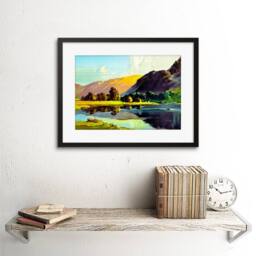 "Artery8 Painting Lake District Cumbria England Scenic 12x16"" Framed Art Print - Size: W12"" x H16""" - thumbnail 2