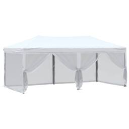 Berkfield Home Folding Party Tent with Sidewalls White 3x6 m - thumbnail 6
