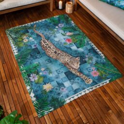 Paoletti Majorelle Printed Indoor/Outdoor Rug in Blue - Size: 120 cm x 170 cm - thumbnail 1