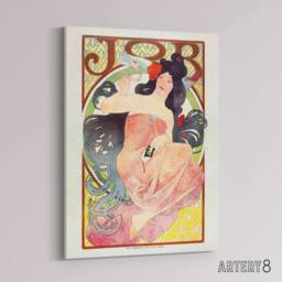 "Artery8 Art Nouveau Vintage Job Paper Advert Canvas Wall Art Print Mucha - Size: W18"" x H24""" - thumbnail 2