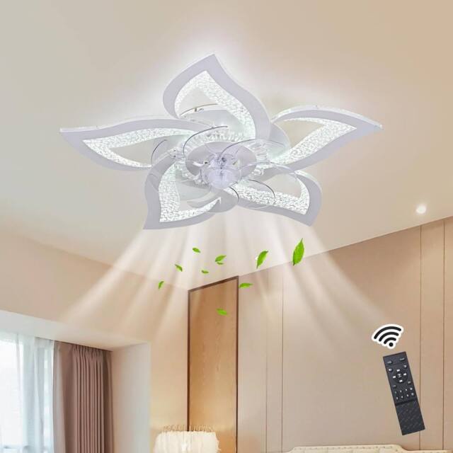 NIVOR 7 Blade Reversible LED Dimmable Ceiling Fan with Light & Remote in White - image 1
