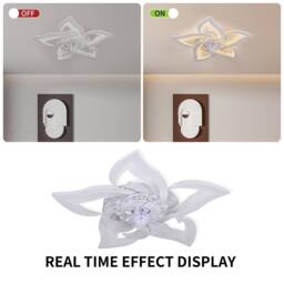 NIVOR 7 Blade Reversible LED Dimmable Ceiling Fan with Light & Remote in White - thumbnail 4