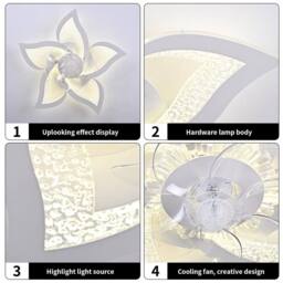 NIVOR 7 Blade Reversible LED Dimmable Ceiling Fan with Light & Remote in White - thumbnail 7