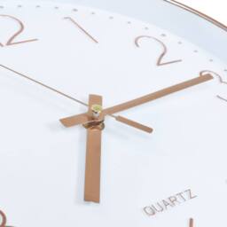 Berkfield Home Wall Clock 30 cm Rose Gold in White - thumbnail 4