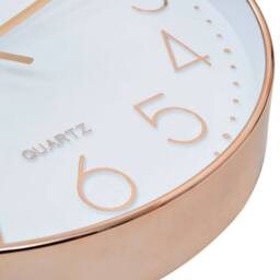 Berkfield Home Wall Clock 30 cm Rose Gold in White - thumbnail 5