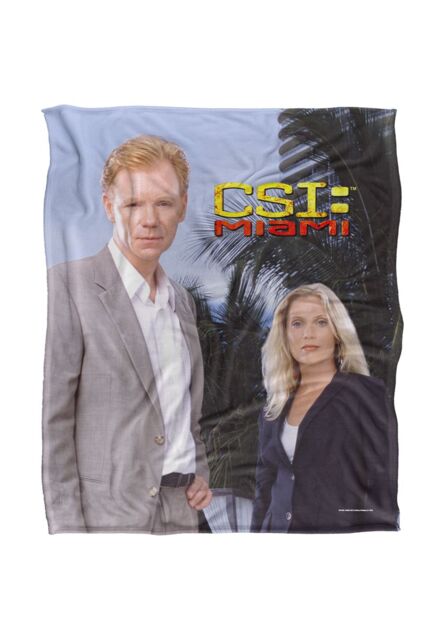 ViacomCBS/Nickelodeon Csi Miami Blue Sky Silky Touch Super Soft Throw Blanket 152 X 127 cm in White - image 1