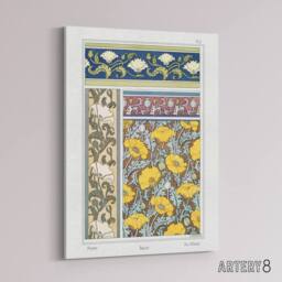 "Artery8 Poppy Flower Canvas Wall Art Print Vintage Floral Verneuil - Size: W24"" x H32""" - thumbnail 2