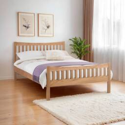 Cheshire Sycamore Oak Bed - King (150cm) in Brown - thumbnail 3