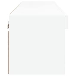 Berkfield Home TV Cabinet with LED Lights White 80x30x30 cm - Size: 80 x 30 x 30 cm - thumbnail 9