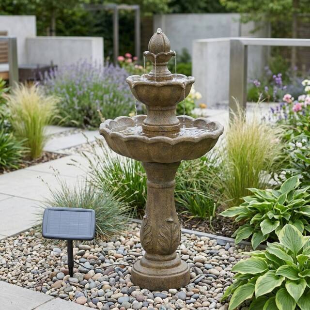 Garden Greatness Kingsbury Stone Effect Tiered Water Feature - Size: 1 Pack - image 1