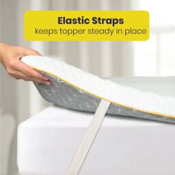 Brightr Sleep Brightr Aurora Deluxe 2 in 1 Memory Foam mattress topper Medium Firm in White - Size: Double - thumbnail 7