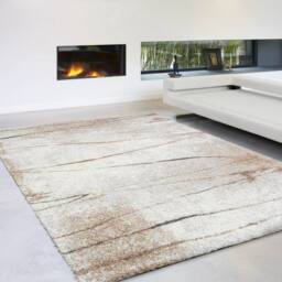 The Rug Shop UK Modern Beige Abstract Easy To Clean Area Rug - Size: 160 cm x 230 cm - thumbnail 2