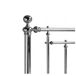 Ashfield Chrome High End Metal Bed Frame in Silver - Size: King - thumbnail 2