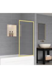 Living and Home 180 Degree Rotation Over Bath Shower Screen in Gold