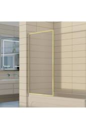 Living and Home 180 Degree Rotation Over Bath Shower Screen in Gold - thumbnail 2