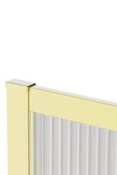 Living and Home 180 Degree Rotation Over Bath Shower Screen in Gold - thumbnail 3