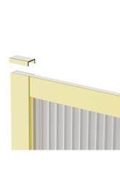 Living and Home 180 Degree Rotation Over Bath Shower Screen in Gold - thumbnail 5
