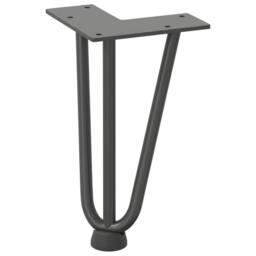 Berkfield Home Hairpin Table Legs 4 pcs Anthracite 20 cm Solid Steel in Dark Grey - thumbnail 4