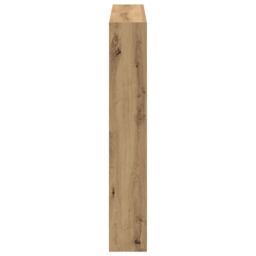 Berkfield Home Headboard Cabinet with LED Artisan Oak 100x17x102 cm in Brown - Size: 100 x 17 x 102 cm - thumbnail 8