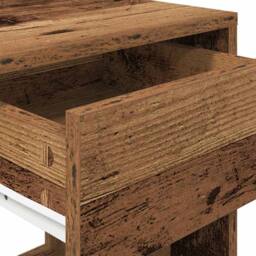 Berkfield Home Bedside Cabinets with Drawer 2 pcs Old Wood 35x34x66.5 cm in Brown - thumbnail 9