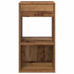 Berkfield Home Bedside Cabinets with Drawer 2 pcs Old Wood 35x34x66.5 cm in Brown - thumbnail 4