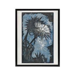 "Artery8 Artichoke Stylised Flower Bloom Reijer Stolk Framed Canvas Wall Art - Size: W12"" x H16""" - thumbnail 1