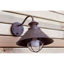 Netlighting Nautica 1 Light Outdoor Dome Wall Light Rust Brown E27 - thumbnail 2