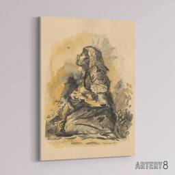 "Artery8 Gypsy & Lark Watercolour Kubincan Canvas Wall Art Print in Beige - Size: W18"" x H24""" - thumbnail 2