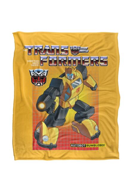 Hasbro Transformers Bumblebee Silky Touch Super Soft Throw Blanket 152x127cm in White - Size: 152x127 cm - image 1