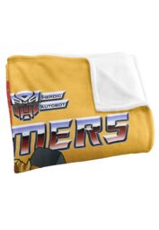 Hasbro Transformers Bumblebee Silky Touch Super Soft Throw Blanket 152x127cm in White - Size: 152x127 cm - thumbnail 3