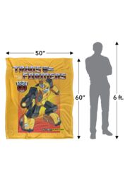 Hasbro Transformers Bumblebee Silky Touch Super Soft Throw Blanket 152x127cm in White - Size: 152x127 cm - thumbnail 5