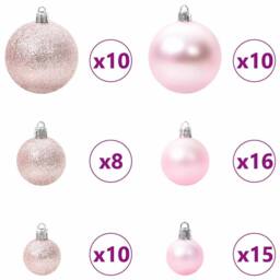 Berkfield Home Elegant Artificial Hinged Christmas Tree White 210 cm PE & PVC - thumbnail 7
