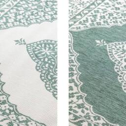 THE RUGS Gemini Reversible Indoor & Outdoor Rug Polypropylene Medallion Rug in Green - Size: 120 cm x 170 cm - thumbnail 2