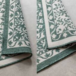 THE RUGS Gemini Reversible Indoor & Outdoor Rug Polypropylene Medallion Rug in Green - Size: 120 cm x 170 cm - thumbnail 5