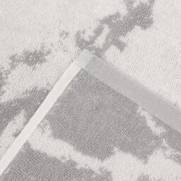 OHS 100% Cotton Marble 2 x Bath Towel Hotel Luxury Bath Soft Absorbent in Light Grey - thumbnail 3