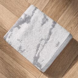 OHS 100% Cotton Marble 2 x Bath Towel Hotel Luxury Bath Soft Absorbent in Light Grey - thumbnail 6
