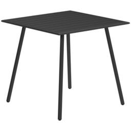 Wyld Haus Nanodor 80cm Square Black Outdoor Dining Table Slatted Steel Top for 4 - thumbnail 2
